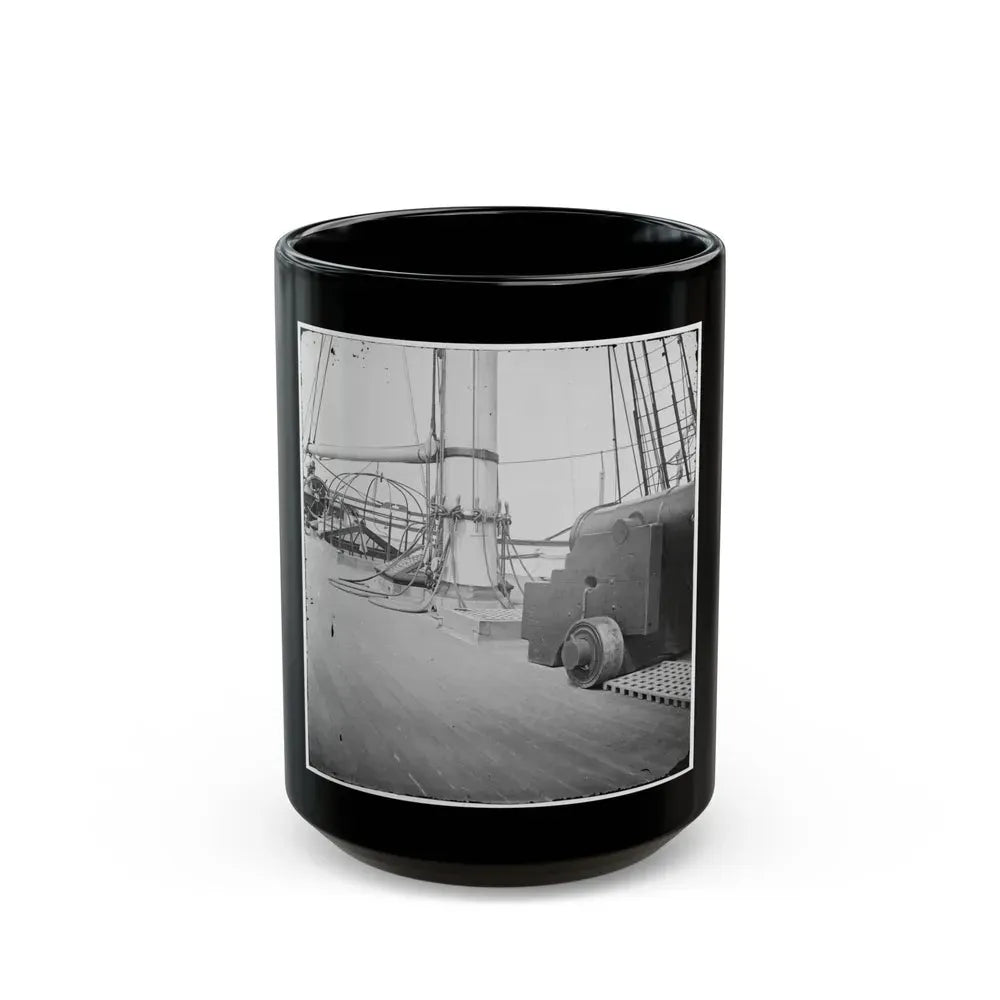 Charleston Harbor, S.C. 24-Pdr. Howitzer On Deck Of U.S.S. Pawnee (U.S. Civil War) Black Coffee Mug 15oz - Go Mug Yourself