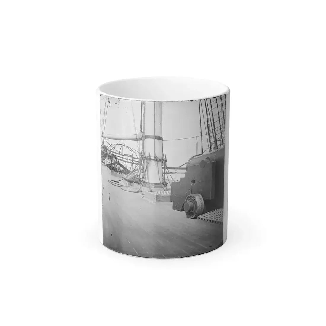 Charleston Harbor, S.C. 24-Pdr. Howitzer on Deck of U.S.S. Pawnee (U.S. Civil War) Color Changing Coffee Mug 11oz - Go Mug Yourself