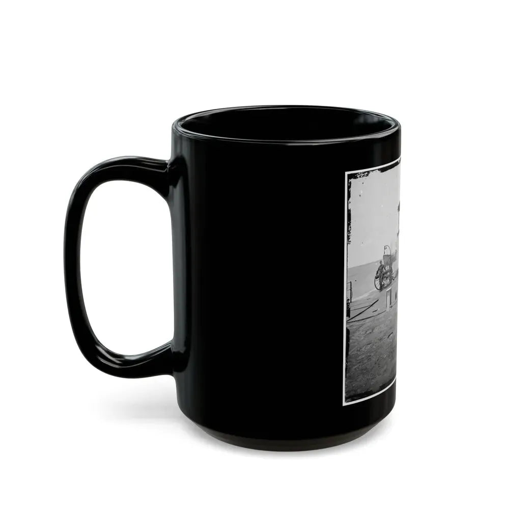 Charleston Harbor, S.C. Deck And Officers Of U.S.S. Monitor Catskill; Lt. Comdr. Edward Barrett Seated On The Turret (U.S. Civil War) Black Coffee Mug - Go Mug Yourself