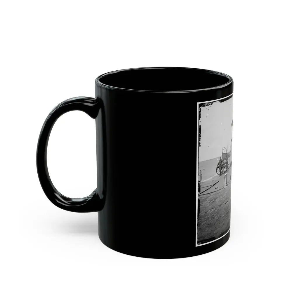 Charleston Harbor, S.C. Deck And Officers Of U.S.S. Monitor Catskill; Lt. Comdr. Edward Barrett Seated On The Turret (U.S. Civil War) Black Coffee Mug - Go Mug Yourself