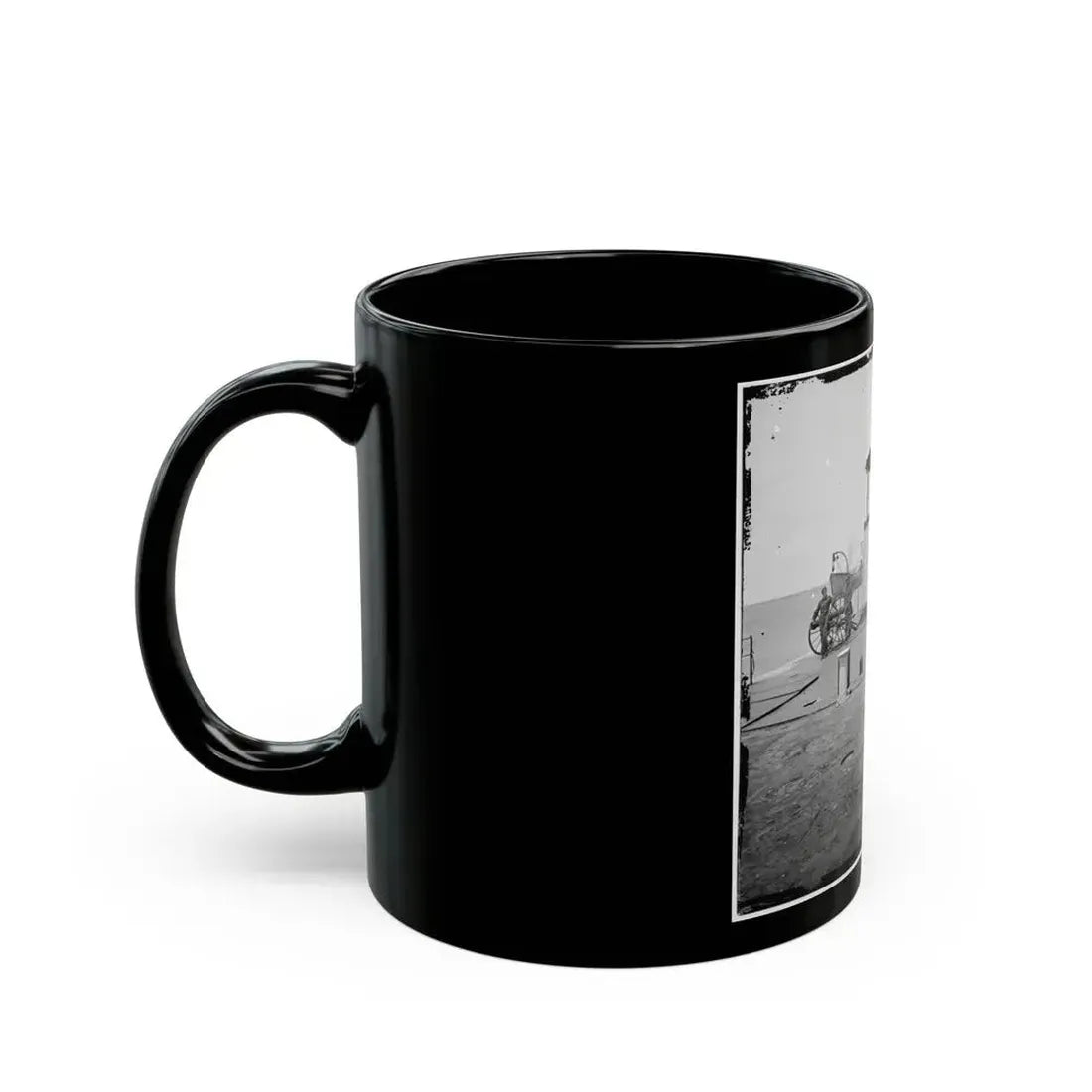 Charleston Harbor, S.C. Deck And Officers Of U.S.S. Monitor Catskill; Lt. Comdr. Edward Barrett Seated On The Turret (U.S. Civil War) Black Coffee Mug - Go Mug Yourself