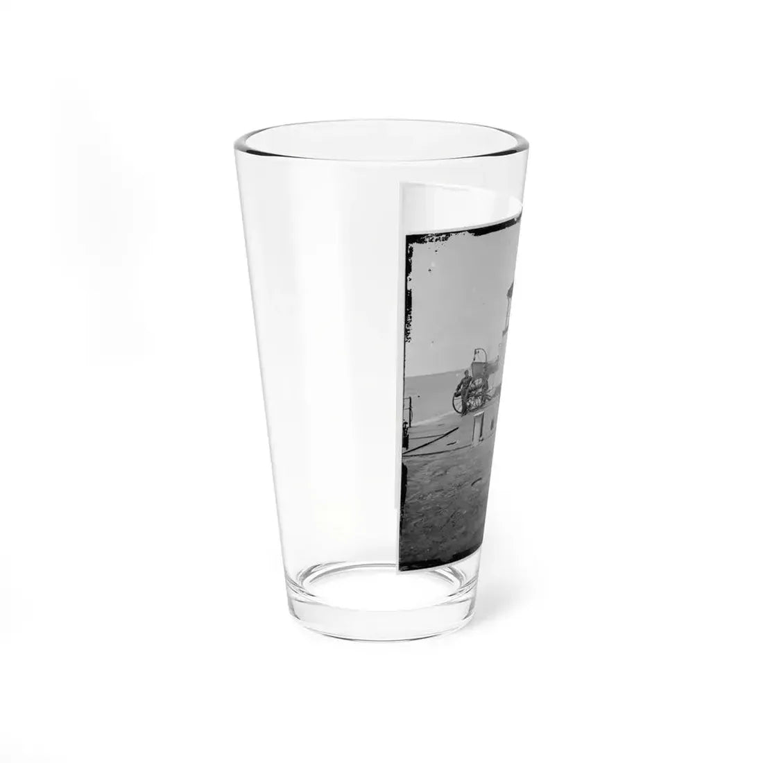 Charleston Harbor, S.C. Deck And Officers Of U.S.S. Monitor Catskill; Lt. Comdr. Edward Barrett Seated On The Turret (U.S. Civil War) Pint Glass 16oz - Go Mug Yourself