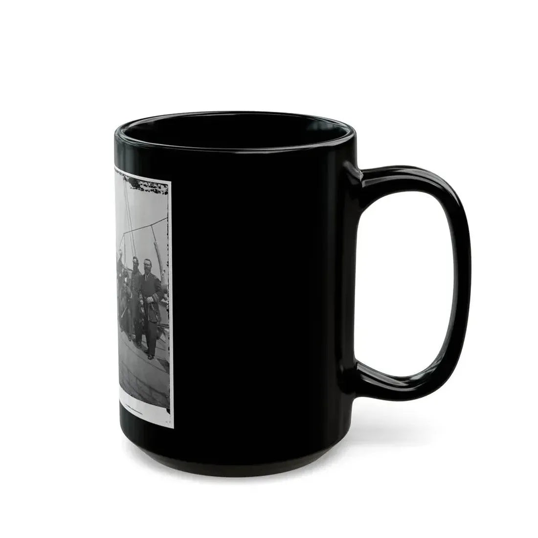 Charleston Harbor, S.C. Rear Admiral John A. Dahlgren (Fifth From Left) And Staff Aboard U.S.S. Pawnee (U.S. Civil War) Black Coffee Mug - Go Mug Yourself
