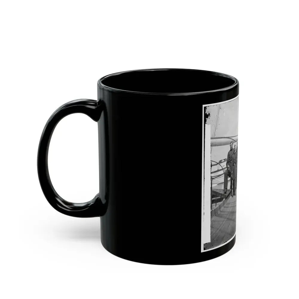 Charleston Harbor, S.C. Rear Admiral John A. Dahlgren (Fifth From Left) And Staff Aboard U.S.S. Pawnee (U.S. Civil War) Black Coffee Mug - Go Mug Yourself