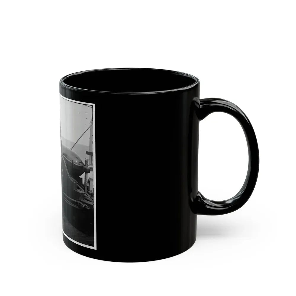 Charleston Harbor, S.C. Rear Admiral John A. Dahlgren Standing By A Dahlgren Gun On Deck Of U.S.S. Pawnee (U.S. Civil War) Black Coffee Mug - Go Mug Yourself