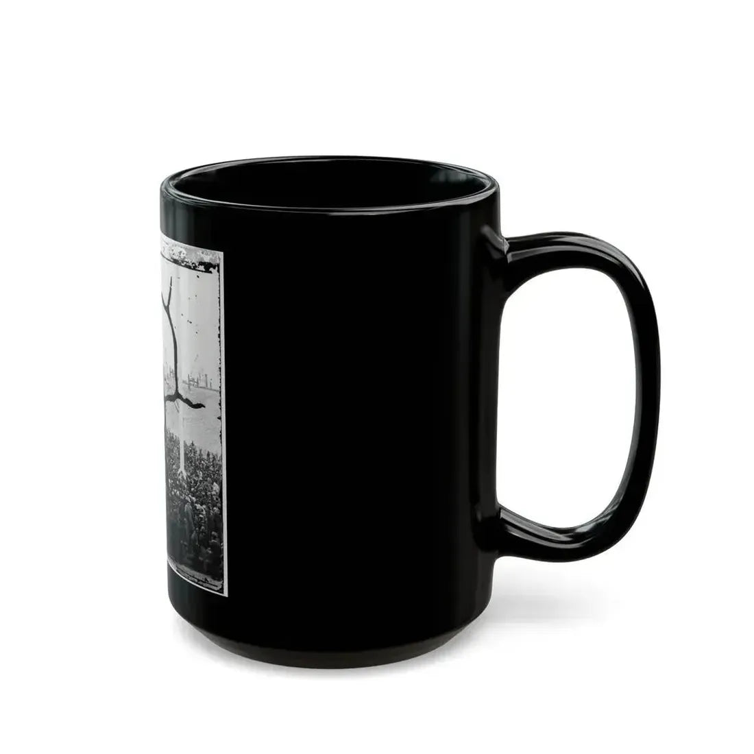 Charleston Harbor, South Carolina. Interior View Of Fort Sumter During Ceremony Of Raising Flag (U.S. Civil War) Black Coffee Mug - Go Mug Yourself