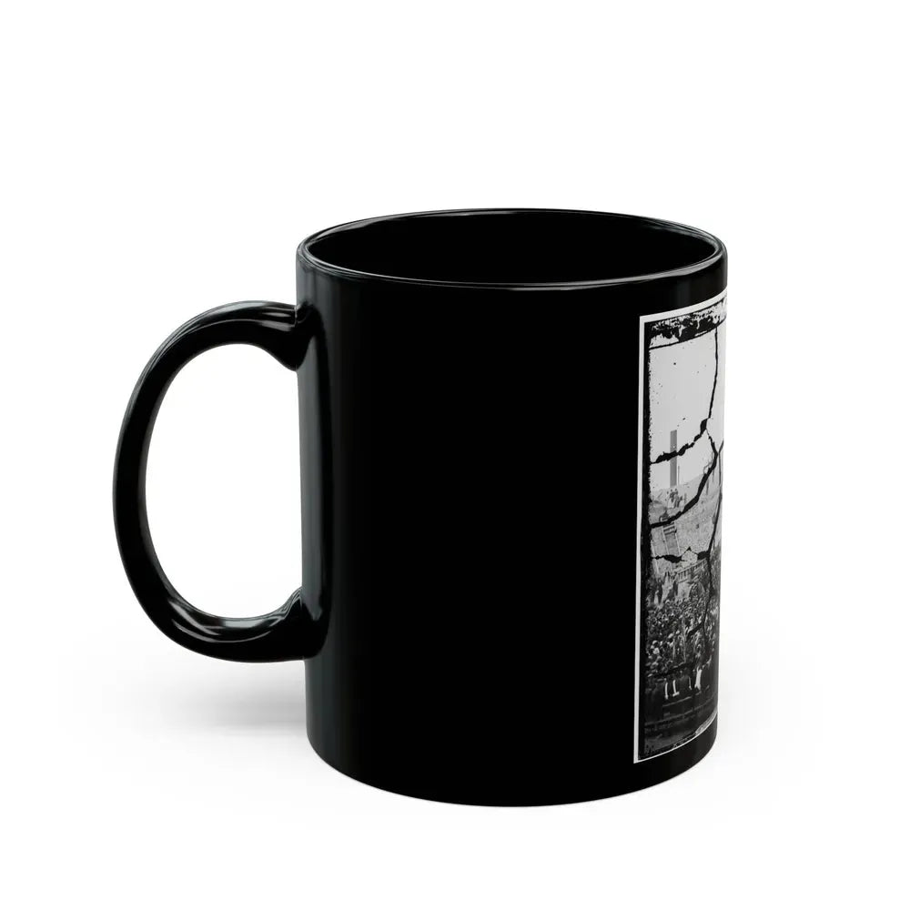 Charleston Harbor, South Carolina. Interior View Of Fort Sumter During Ceremony Of Raising Flag (U.S. Civil War) Black Coffee Mug - Go Mug Yourself