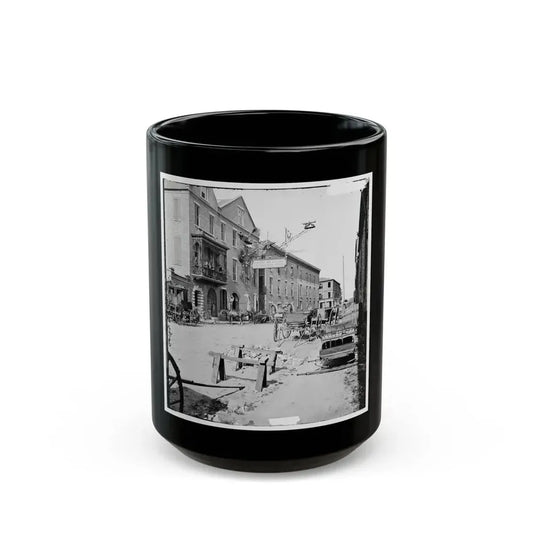 Charleston, S.C. Archibald Mcleish's Vulcan Iron Works And Other Houses On Cumberland Street (U.S. Civil War) Black Coffee Mug 15oz - Go Mug Yourself