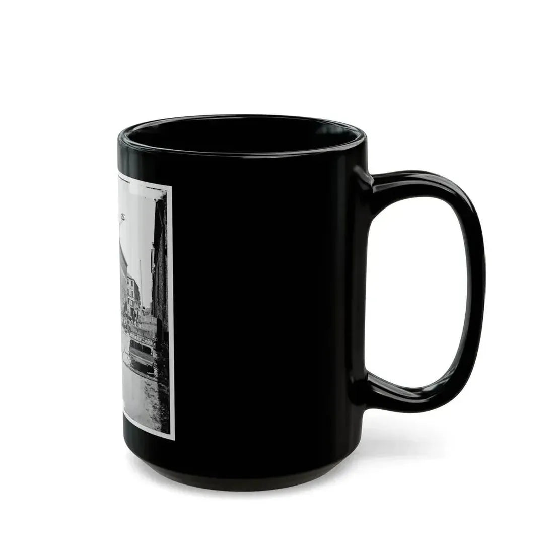 Charleston, S.C. Archibald Mcleish's Vulcan Iron Works And Other Houses On Cumberland Street (U.S. Civil War) Black Coffee Mug - Go Mug Yourself