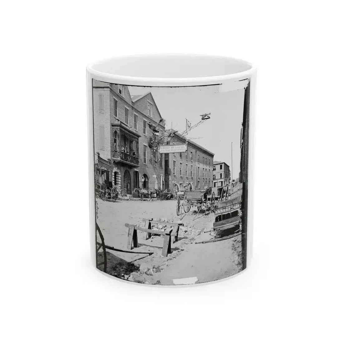 Charleston, S.C. Archibald Mcleish's Vulcan Iron Works And Other Houses On Cumberland Street (U.S. Civil War) White Coffee Mug 11oz - Go Mug Yourself