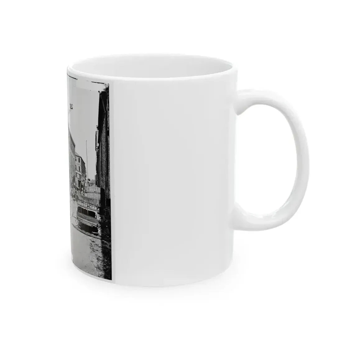 Charleston, S.C. Archibald Mcleish's Vulcan Iron Works And Other Houses On Cumberland Street (U.S. Civil War) White Coffee Mug - Go Mug Yourself