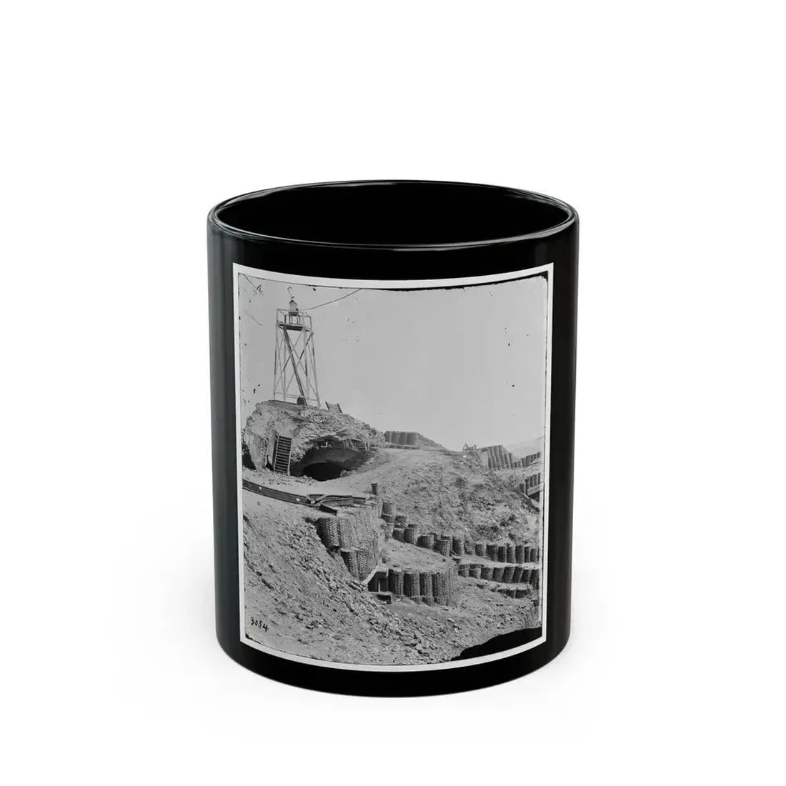 Charleston, S.C. Beacon On Parapet Of Fort Sumter (U.S. Civil War) Black Coffee Mug 11oz - Go Mug Yourself