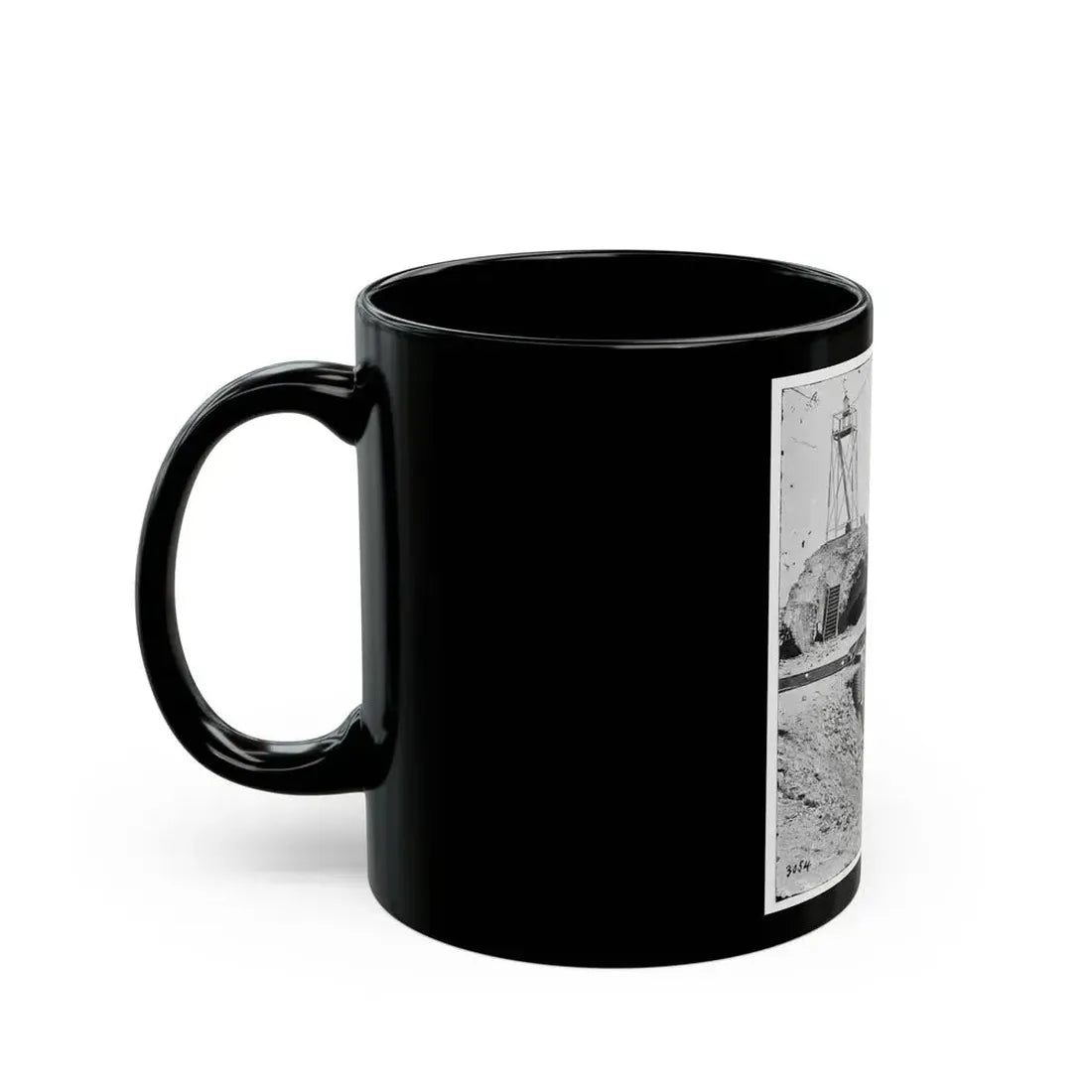 Charleston, S.C. Beacon On Parapet Of Fort Sumter (U.S. Civil War) Black Coffee Mug - Go Mug Yourself