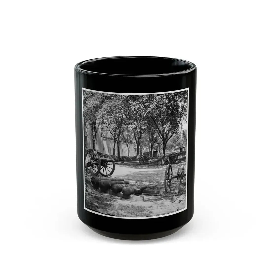 Charleston, S.C. Blakely Guns And Ammunition In The Arsenal Yard (U.S. Civil War) Black Coffee Mug 15oz - Go Mug Yourself