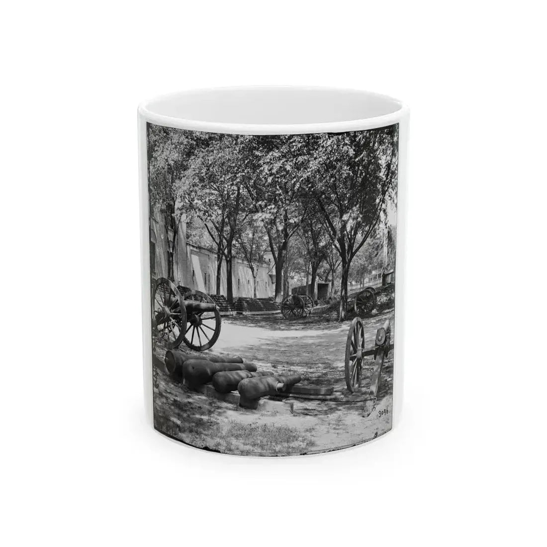 Charleston, S.C. Blakely Guns And Ammunition In The Arsenal Yard (U.S. Civil War) White Coffee Mug 11oz - Go Mug Yourself