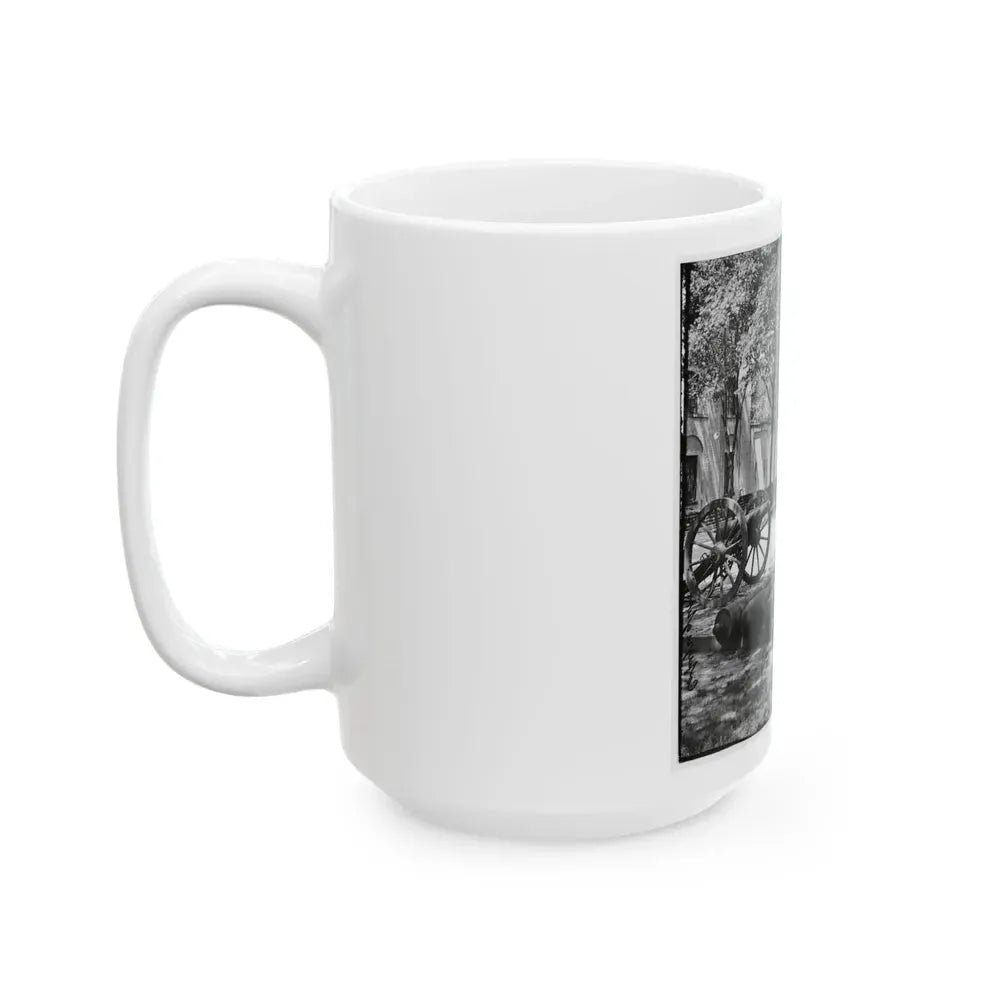 Charleston, S.C. Blakely Guns And Ammunition In The Arsenal Yard (U.S. Civil War) White Coffee Mug - Go Mug Yourself