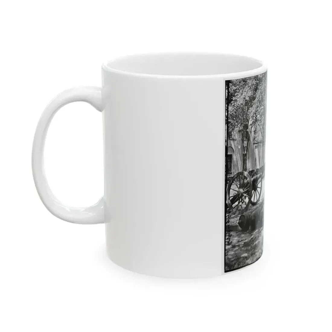 Charleston, S.C. Blakely Guns And Ammunition In The Arsenal Yard (U.S. Civil War) White Coffee Mug - Go Mug Yourself