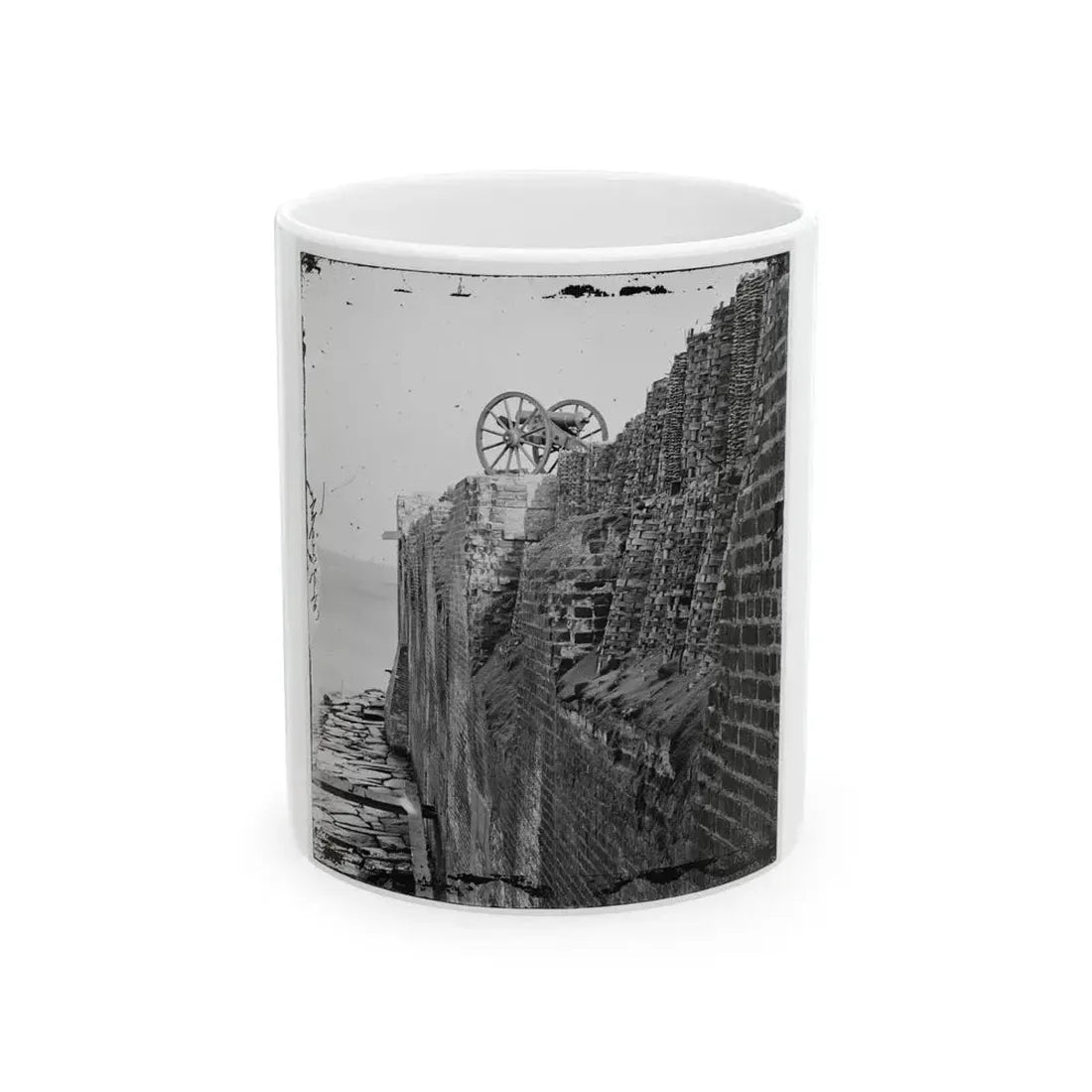 Charleston, S.C. Breach Patched With Gabions On The North Wall Of Fort Sumter (U.S. Civil War) White Coffee Mug 11oz - Go Mug Yourself