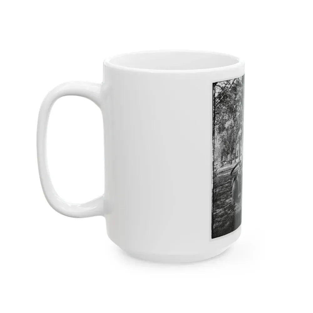 Charleston, S.C. Confederate Torpedoes, Shot, And Shell In The Arsenal Yard (U.S. Civil War) White Coffee Mug - Go Mug Yourself