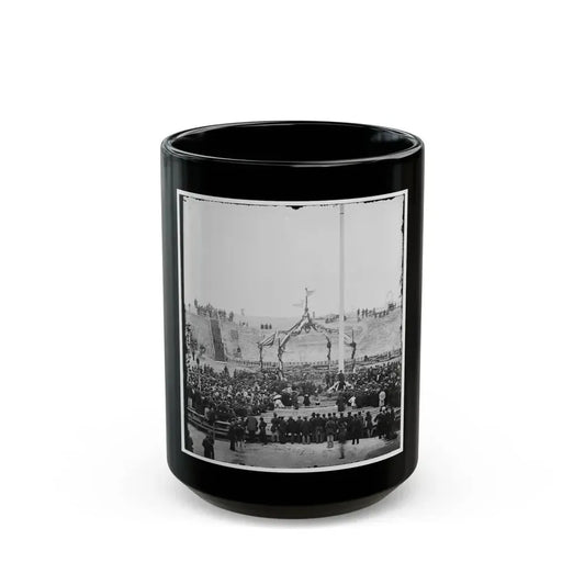 Charleston, S.C. Crowd Inside Fort Sumter; Another View (U.S. Civil War) Black Coffee Mug 15oz - Go Mug Yourself