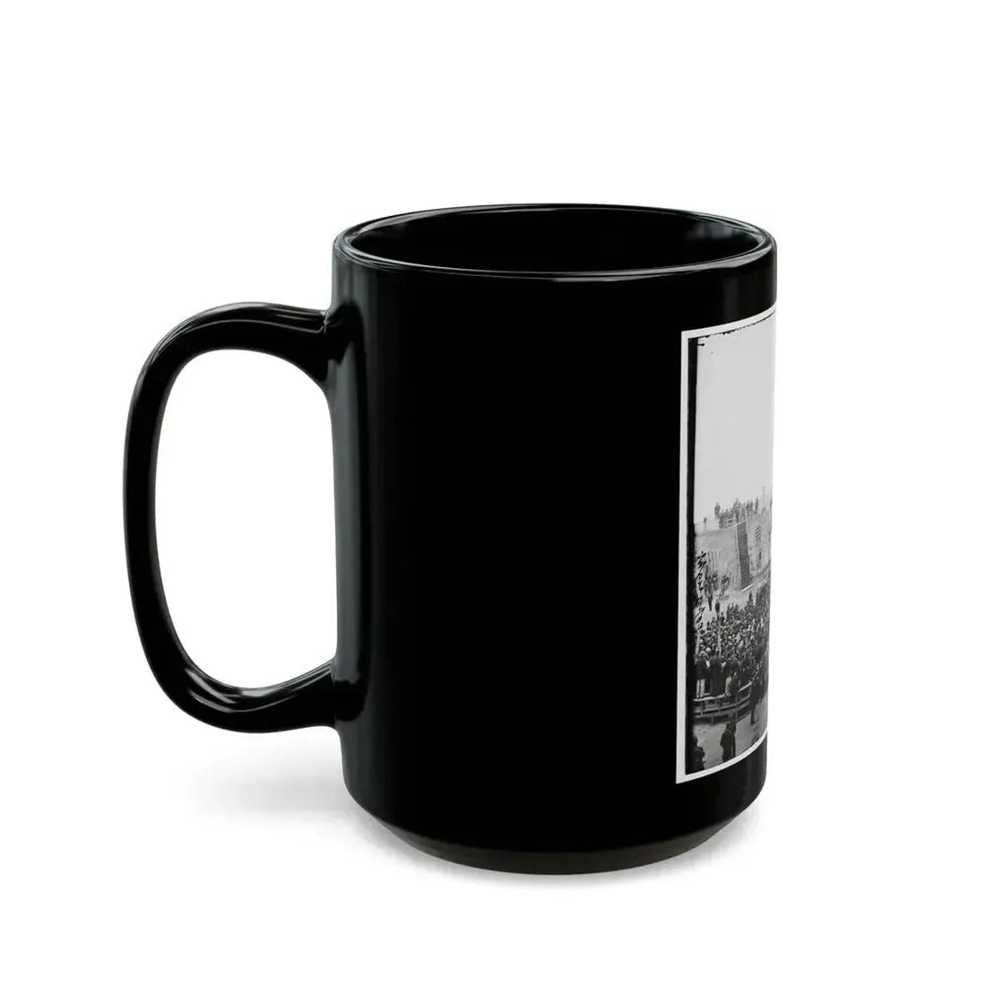 Charleston, S.C. Crowd Inside Fort Sumter; Another View (U.S. Civil War) Black Coffee Mug - Go Mug Yourself