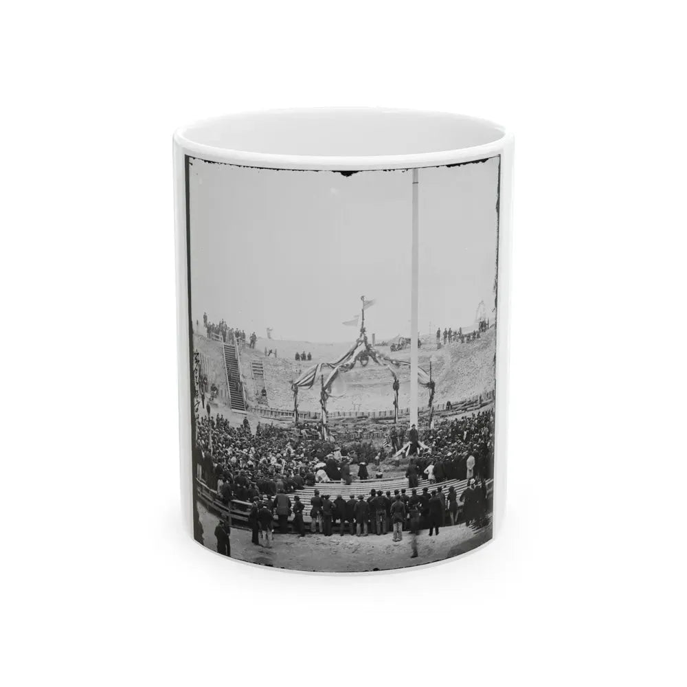 Charleston, S.C. Crowd Inside Fort Sumter; Another View (U.S. Civil War) White Coffee Mug 11oz - Go Mug Yourself