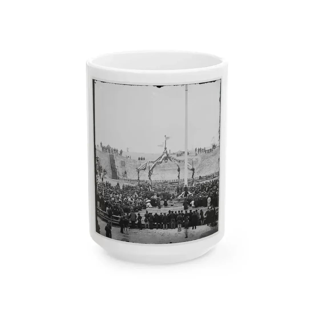 Charleston, S.C. Crowd Inside Fort Sumter; Another View (U.S. Civil War) White Coffee Mug 15oz - Go Mug Yourself