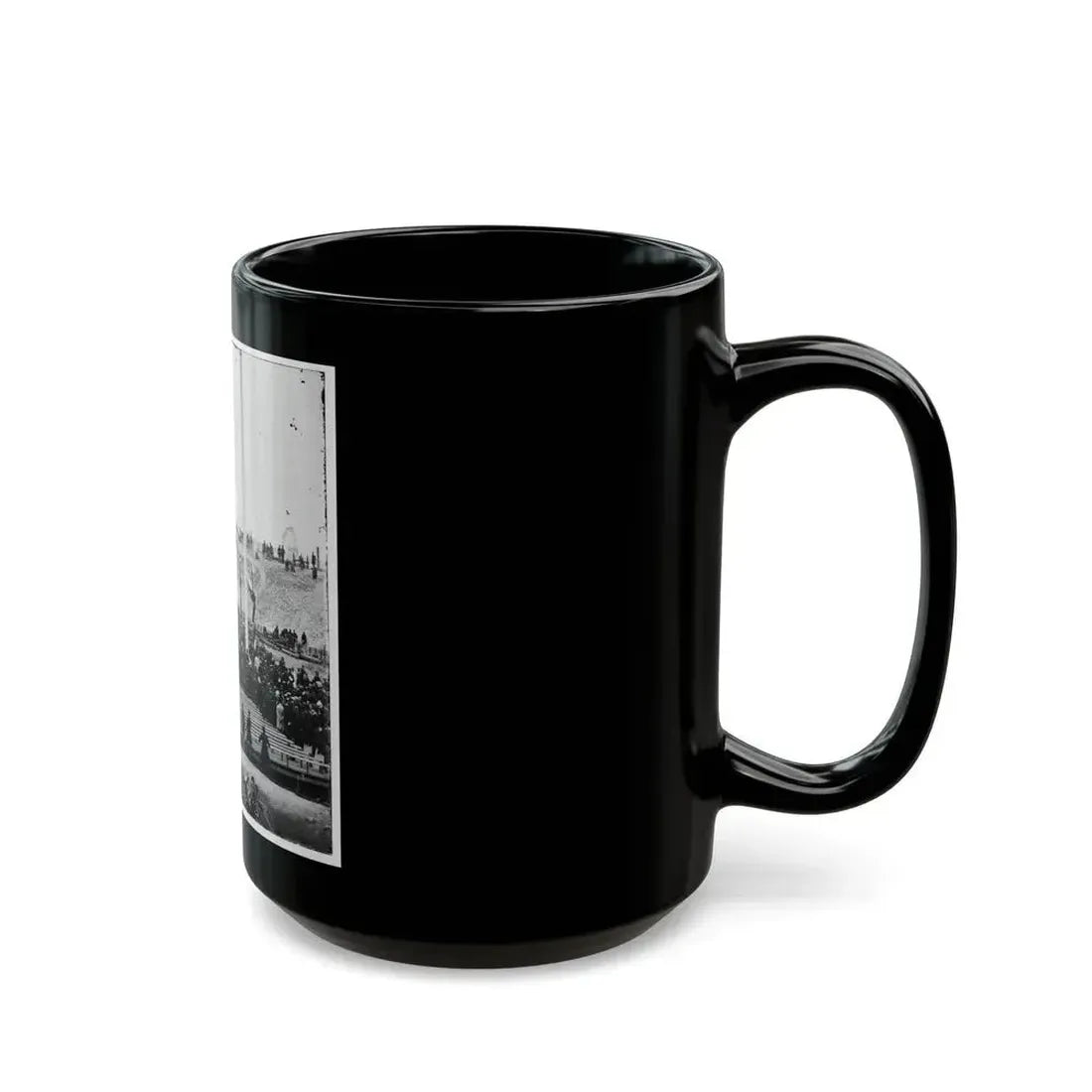 Charleston, S.C. Crowd Inside Fort Sumter Awaiting The Flag-Raising (U.S. Civil War) Black Coffee Mug - Go Mug Yourself