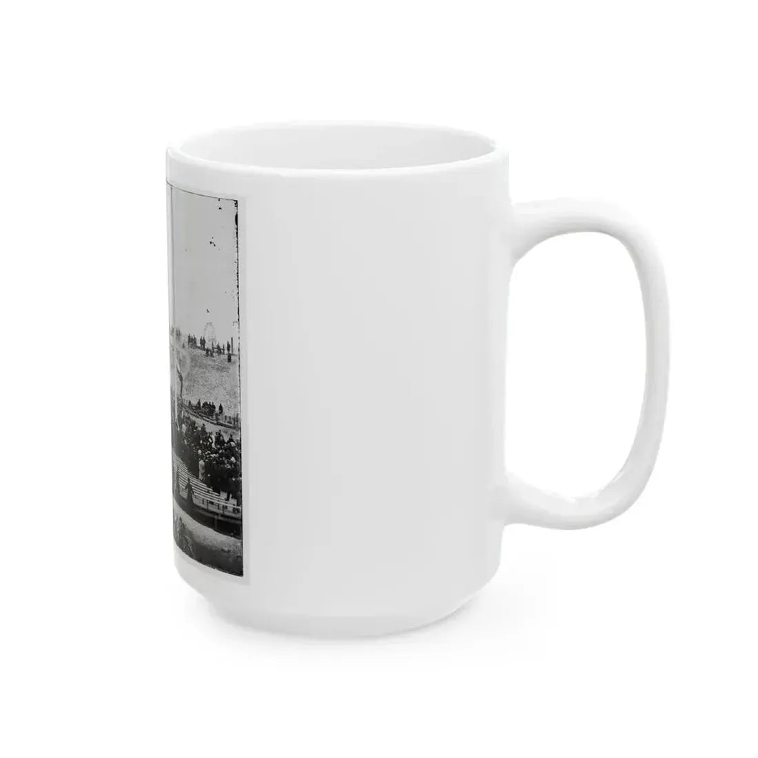 Charleston, S.C. Crowd Inside Fort Sumter Awaiting The Flag-Raising (U.S. Civil War) White Coffee Mug - Go Mug Yourself