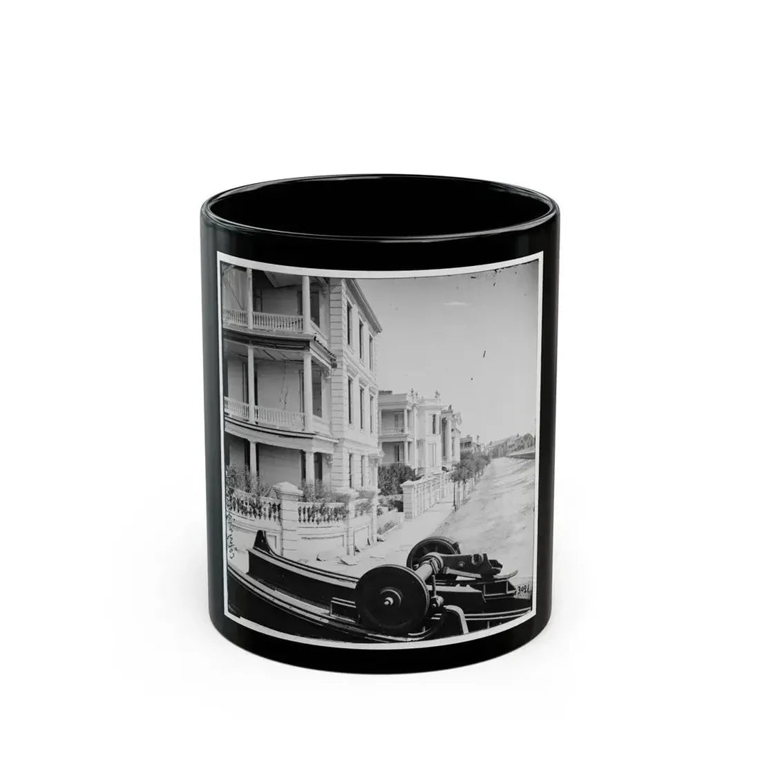 Charleston, S.C. East Battery; Dismantled Blakely Gun In Foreground (U.S. Civil War) Black Coffee Mug 11oz - Go Mug Yourself
