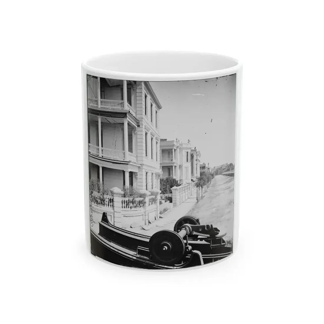 Charleston, S.C. East Battery; Dismantled Blakely Gun In Foreground (U.S. Civil War) White Coffee Mug 11oz - Go Mug Yourself