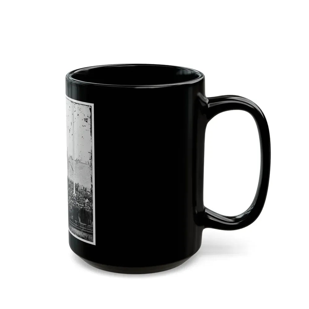 Charleston, S.C. Flag-Raising Ceremony, With Brevet Maj. Gen. Robert Anderson And Henry Ward Beecher Present (U.S. Civil War) Black Coffee Mug - Go Mug Yourself