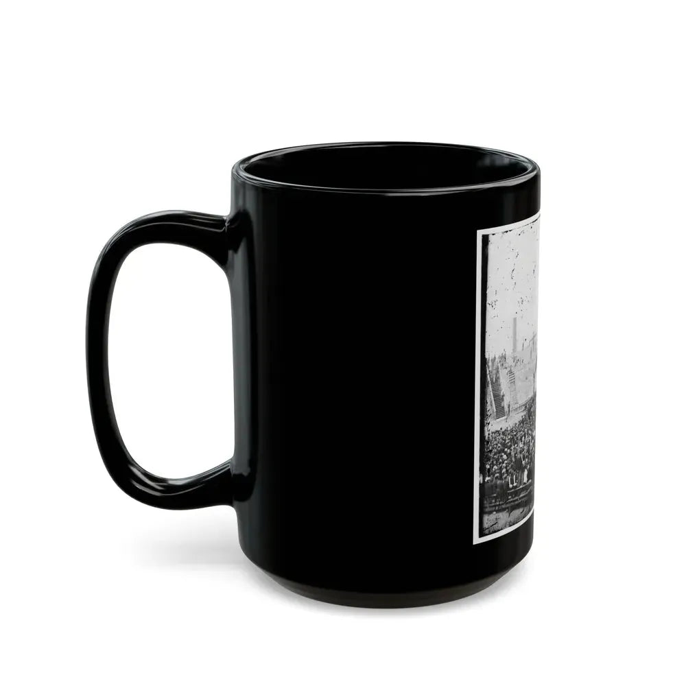 Charleston, S.C. Flag-Raising Ceremony, With Brevet Maj. Gen. Robert Anderson And Henry Ward Beecher Present (U.S. Civil War) Black Coffee Mug - Go Mug Yourself