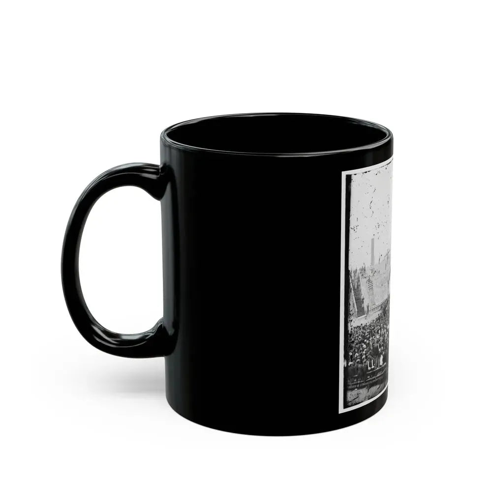 Charleston, S.C. Flag-Raising Ceremony, With Brevet Maj. Gen. Robert Anderson And Henry Ward Beecher Present (U.S. Civil War) Black Coffee Mug - Go Mug Yourself