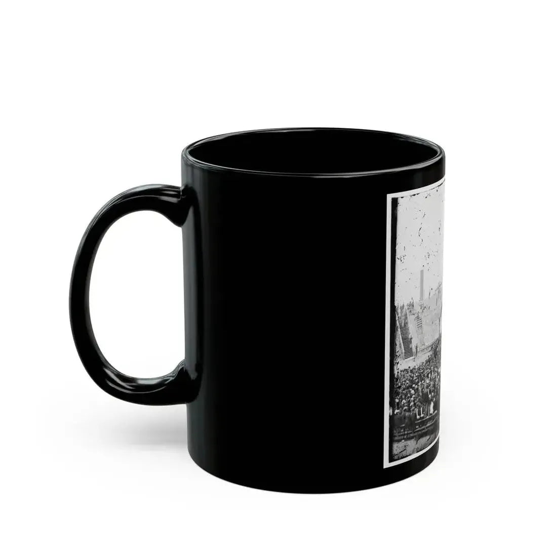 Charleston, S.C. Flag-Raising Ceremony, With Brevet Maj. Gen. Robert Anderson And Henry Ward Beecher Present (U.S. Civil War) Black Coffee Mug - Go Mug Yourself