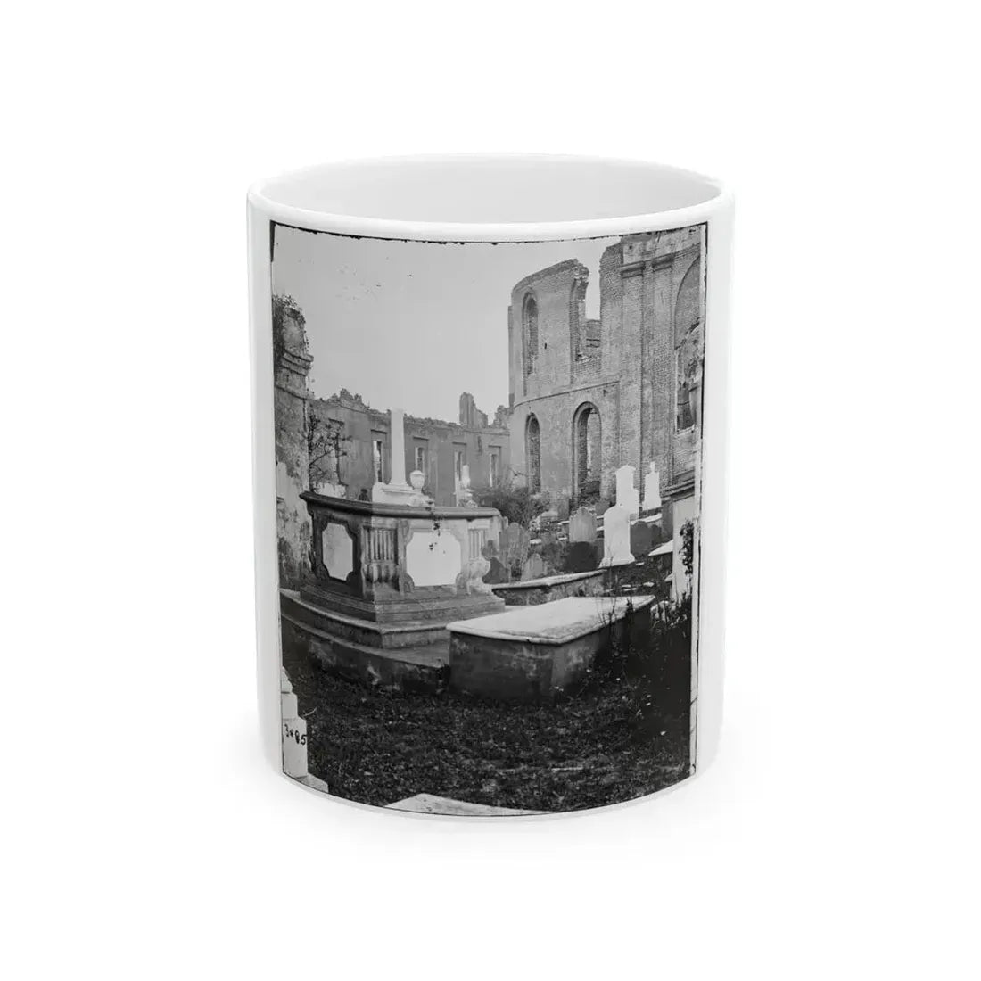 Charleston, S.C. Graveyard Of The Ruined Circular Church (U.S. Civil War) White Coffee Mug 11oz - Go Mug Yourself