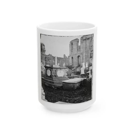 Charleston, S.C. Graveyard Of The Ruined Circular Church (U.S. Civil War) White Coffee Mug 15oz - Go Mug Yourself