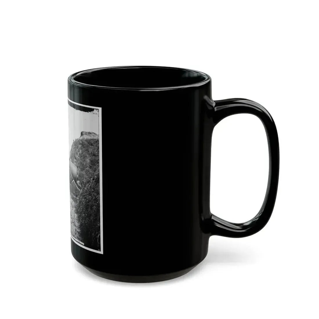 Charleston, S.C. Guns Of Fort Johnson; Fort Sumter In Distance (U.S. Civil War) Black Coffee Mug - Go Mug Yourself