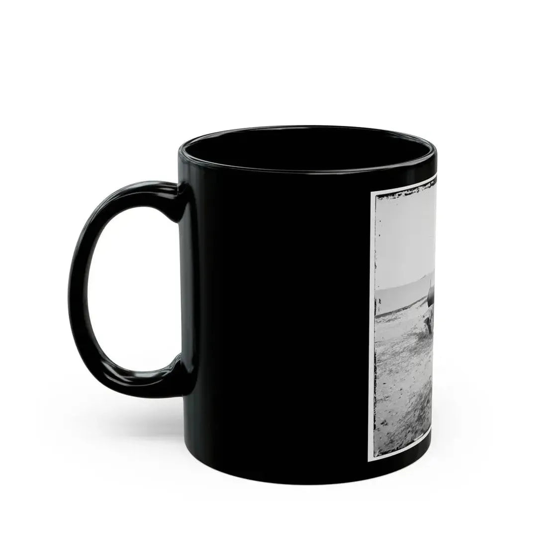 Charleston, S.C. Guns Of Fort Johnson; Fort Sumter In Distance (U.S. Civil War) Black Coffee Mug - Go Mug Yourself