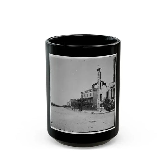 Charleston, S.C. Houses On The Battery Damaged By Shell-Fire (U.S. Civil War) Black Coffee Mug 15oz - Go Mug Yourself