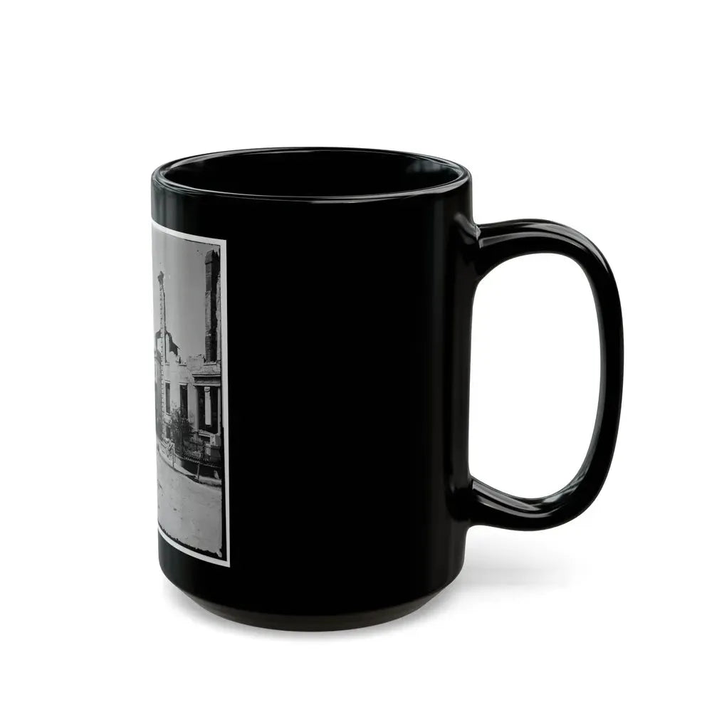 Charleston, S.C. Houses On The Battery Damaged By Shell-Fire (U.S. Civil War) Black Coffee Mug - Go Mug Yourself