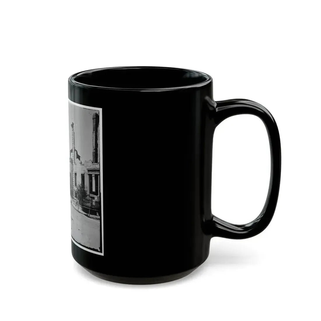 Charleston, S.C. Houses On The Battery Damaged By Shell-Fire (U.S. Civil War) Black Coffee Mug - Go Mug Yourself