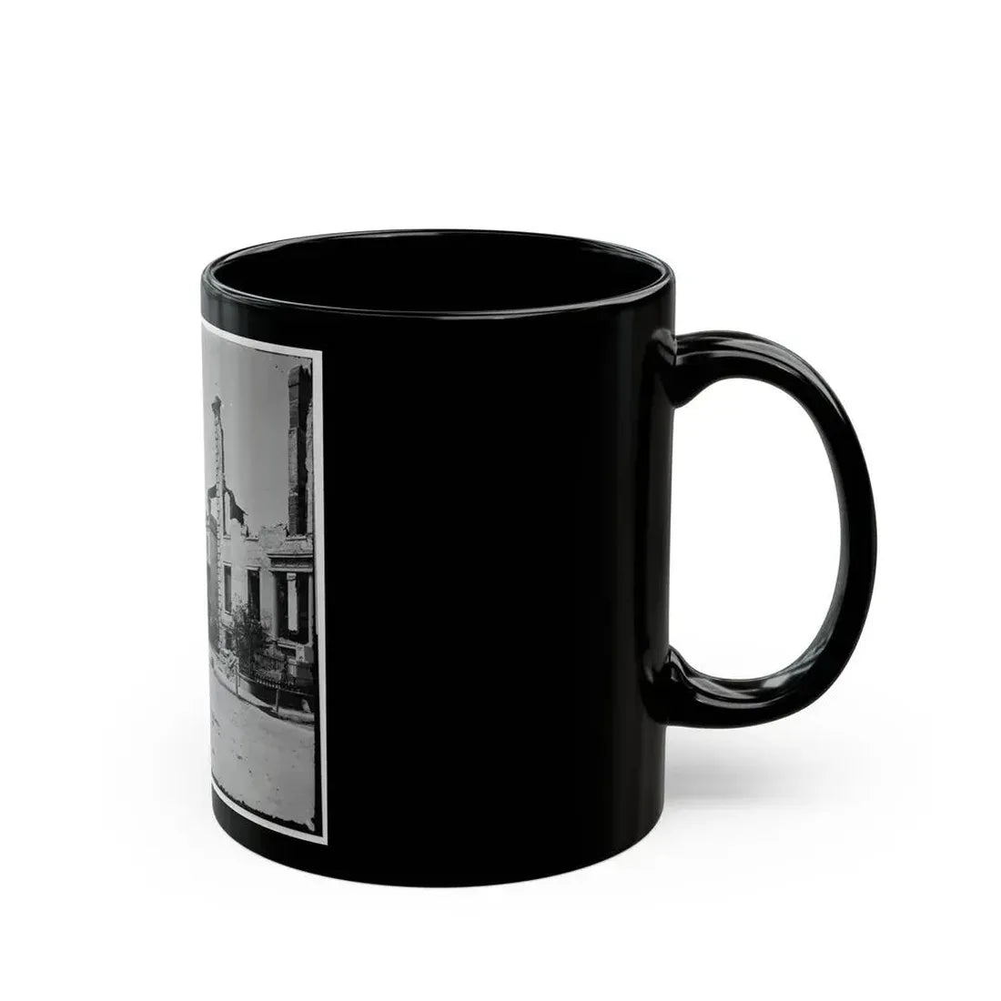 Charleston, S.C. Houses On The Battery Damaged By Shell-Fire (U.S. Civil War) Black Coffee Mug - Go Mug Yourself