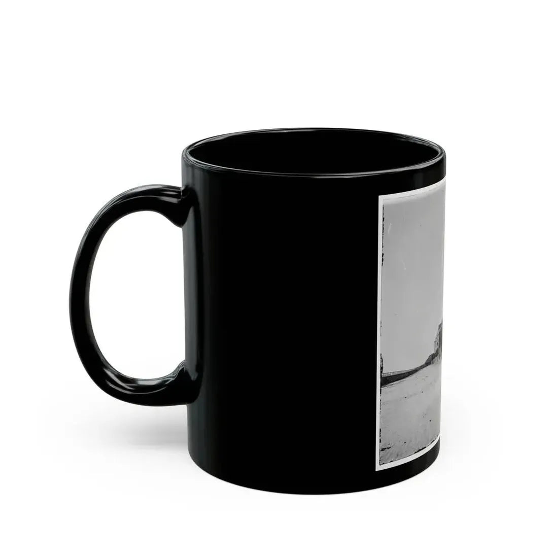 Charleston, S.C. Houses On The Battery Damaged By Shell-Fire (U.S. Civil War) Black Coffee Mug - Go Mug Yourself