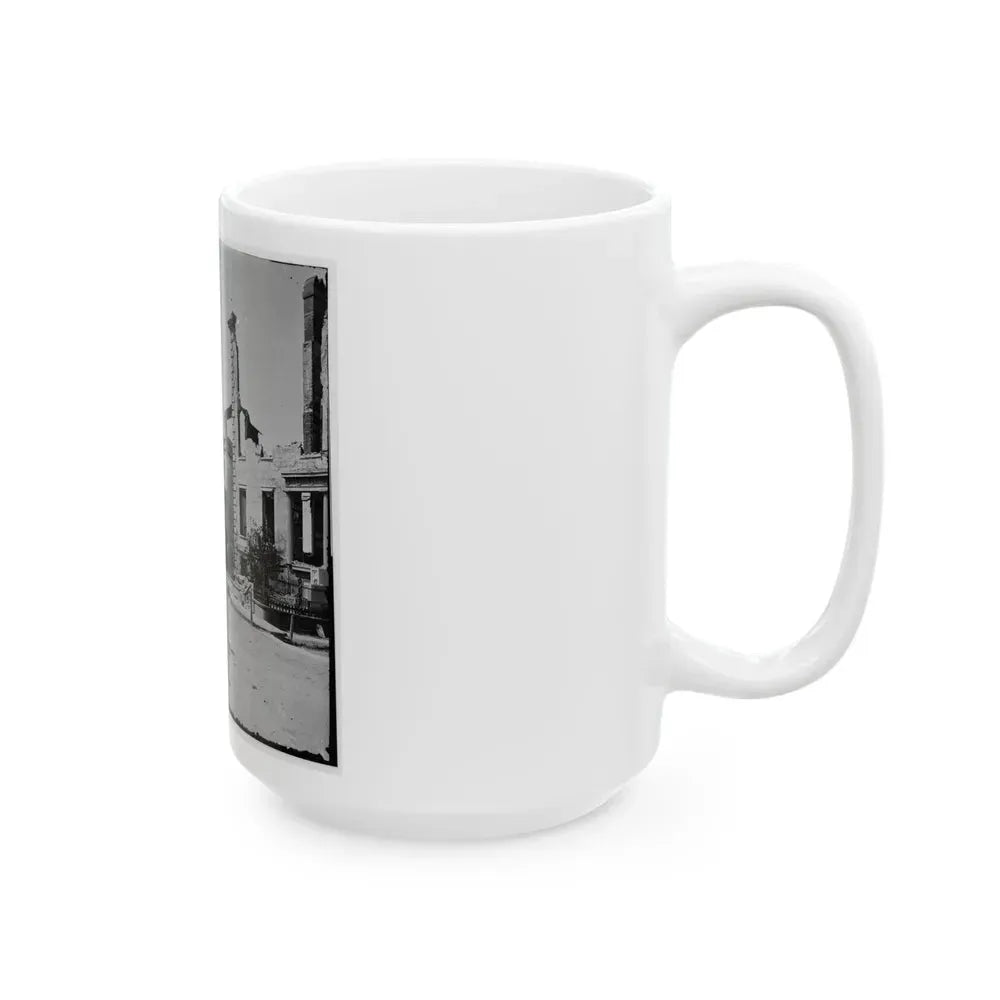 Charleston, S.C. Houses On The Battery Damaged By Shell-Fire (U.S. Civil War) White Coffee Mug - Go Mug Yourself