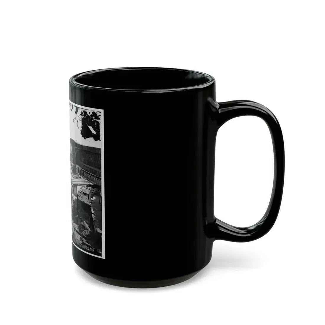 Charleston, S.C. Interior Of Fort Sumter, With Gabion Reinforcements (U.S. Civil War) Black Coffee Mug - Go Mug Yourself