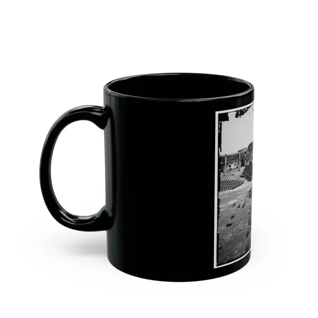 Charleston, S.C. Interior Of Fort Sumter, With Gabion Reinforcements (U.S. Civil War) Black Coffee Mug - Go Mug Yourself
