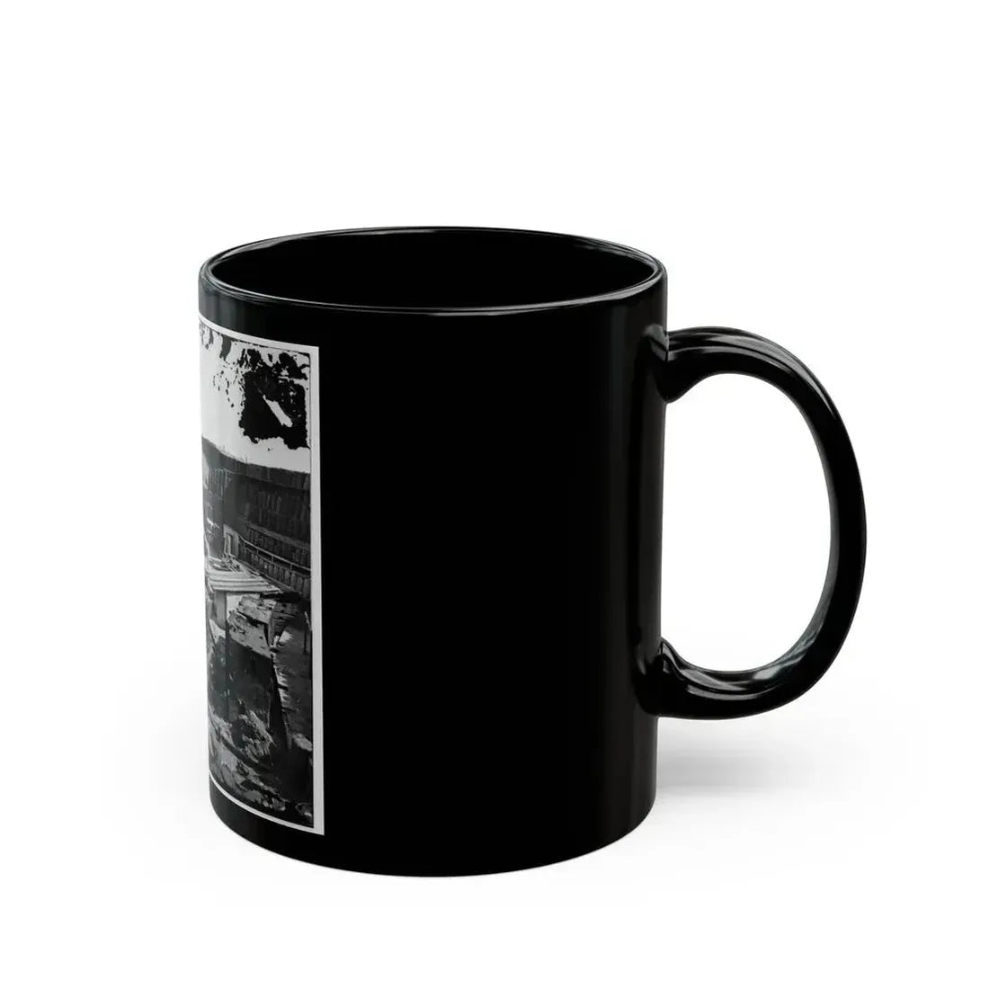 Charleston, S.C. Interior Of Fort Sumter, With Gabion Reinforcements (U.S. Civil War) Black Coffee Mug - Go Mug Yourself