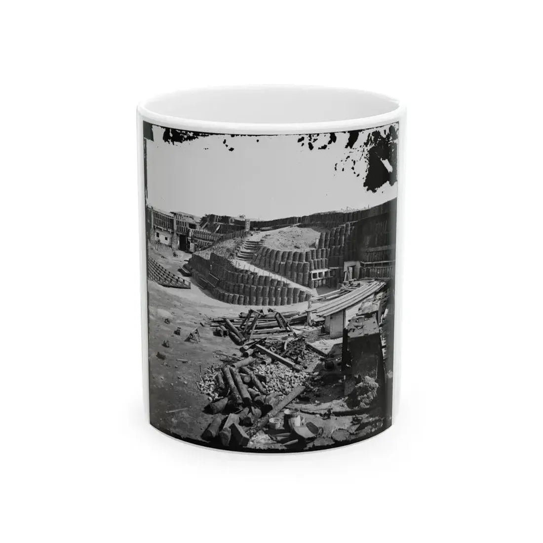 Charleston, S.C. Interior Of Fort Sumter, With Gabion Reinforcements (U.S. Civil War) White Coffee Mug 11oz - Go Mug Yourself