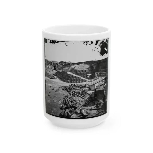 Charleston, S.C. Interior Of Fort Sumter, With Gabion Reinforcements (U.S. Civil War) White Coffee Mug 15oz - Go Mug Yourself